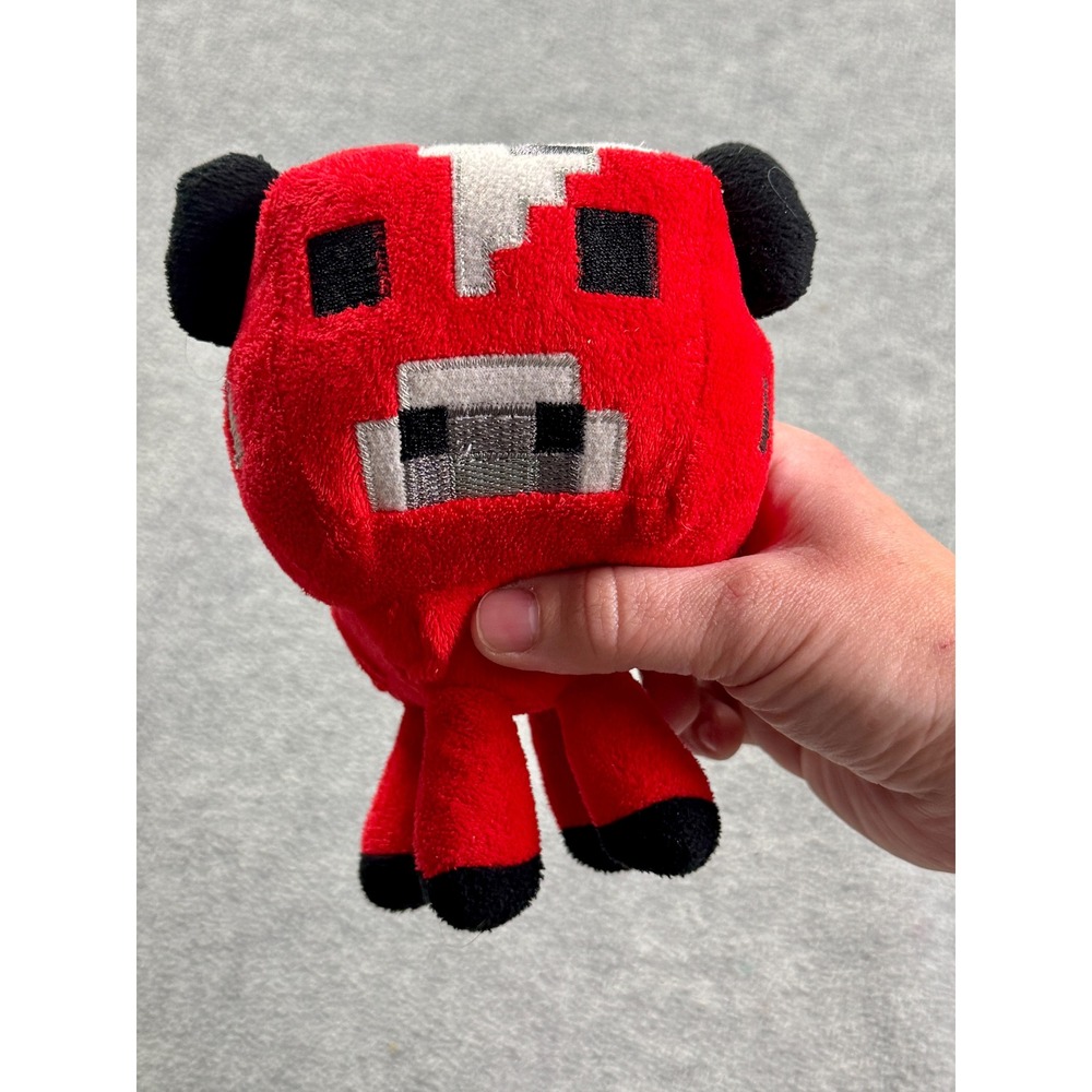 Mojang Minecraft Mooshroom Red Mushroom Cow Plush Stuffed Animal Toy 2013